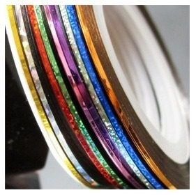 12 Fios Metalizados Para As Unhas Cores Variadas